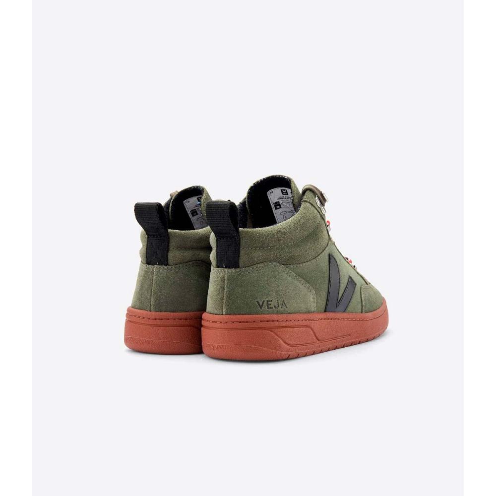 Men's Veja RORAIMA SUEDE High Tops Olive | SG 115WNB